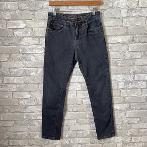 Prana Men's 28 Waist Gray Denim Slim Fit Jeans. Zip Fly. Cotton Blend w Stretch